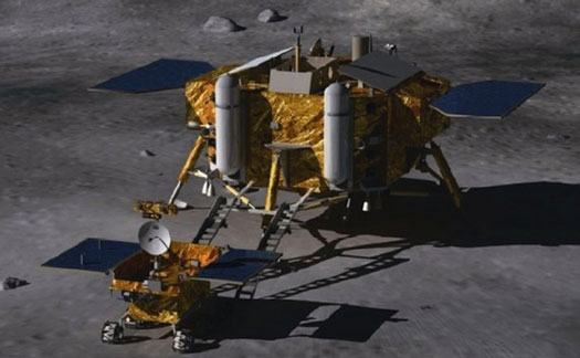 Chang'e 3 lunar lander and moon rover