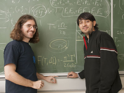 Arjun Bagchi (right) and Daniel Grumiller