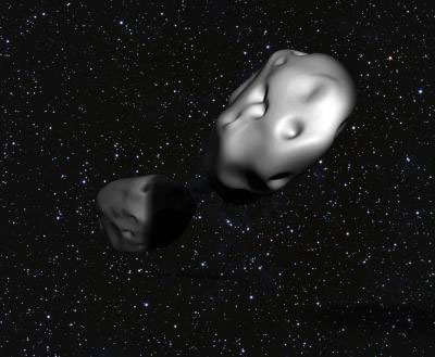 Rare Binary Asteroid Approaches an Eclipse