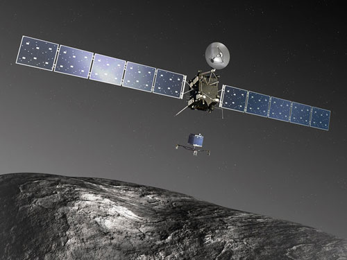 Philae landing on comet
