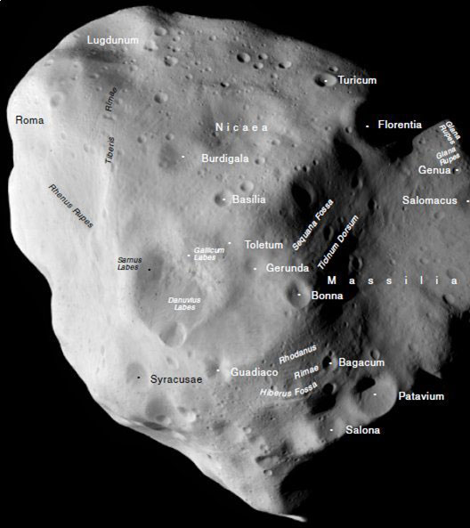Lutetia asteroid mapped out