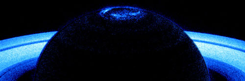 Saturn's northern ultraviolet aurora taken by the Hubble Space Telescope