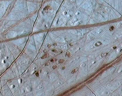 Lenticulae terrain on the surface of Europa