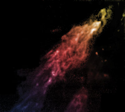 A false-color image of the Smith Cloud