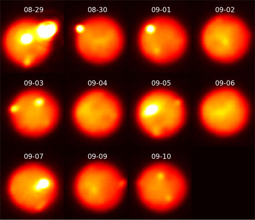Images of Io taken in the near-infrared