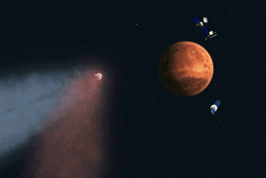 Mars comet flyby 