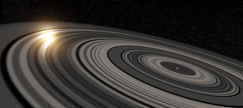 Artist's Conception of an Extrasolar Ring System