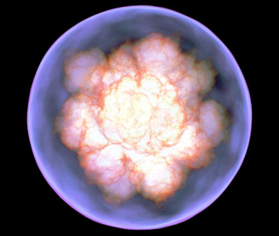 Three-dimensional simulation of a Type Ia supernova explosion