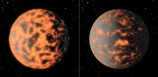 Artist’s impression of super-Earth 55 Cancri e