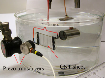 carbon nanotube underwater speaker