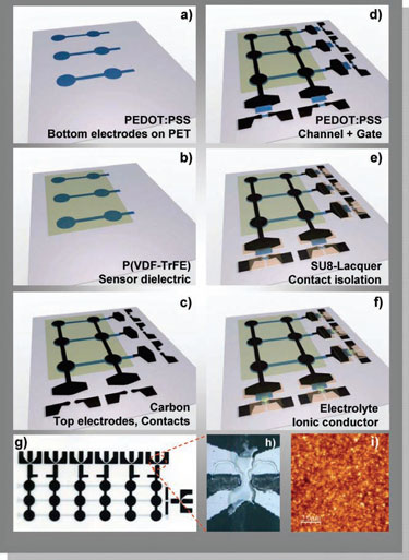 fabrication of printed ferroelectric active matrix sensor arrays