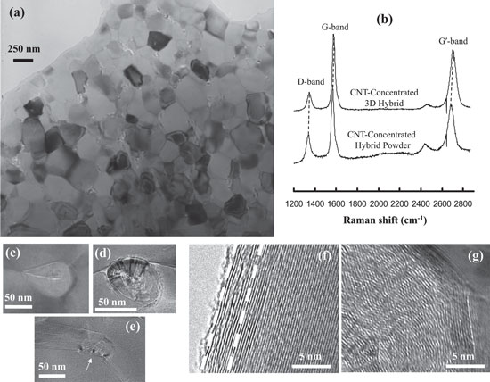 multi-walled carbon nanotubes in hybrid powder