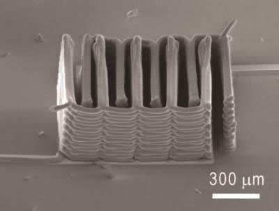 interlaced stack of 3D printed electrodes