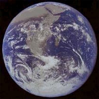 Earth covered by grey goo