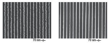 nanoscale silicon lines improved by SPEL
