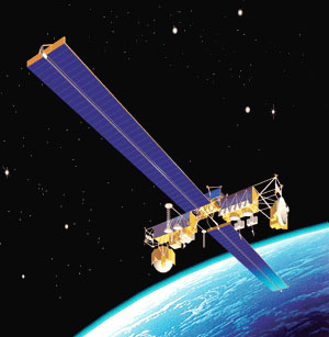 Milstar satellite in orbit