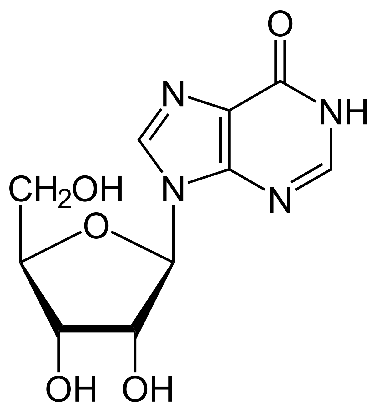 Structural formula of inosine