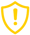 yellow warning shield