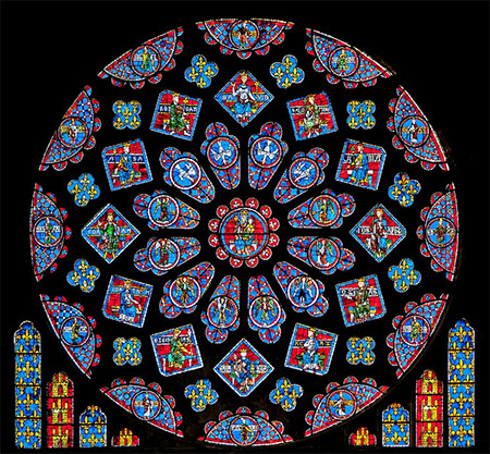 The north rose window of the Chartres Cathedral