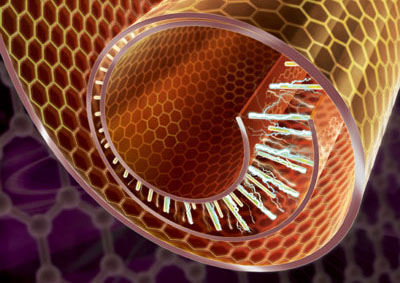 Schematic of a fully rollable transparent nanogenerator based on piezoelectric zinc oxide nanorods sandwiched in between graphene sheets