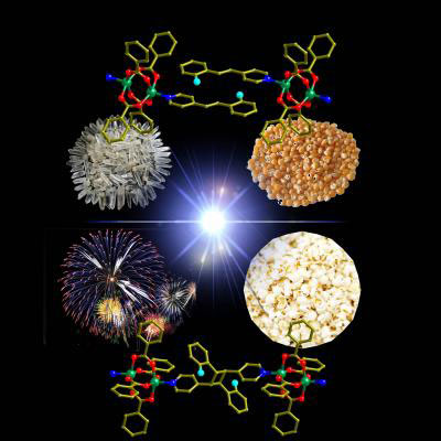 A Schematic Diagram Showing the Popping Nature of the Crystals under UV Light