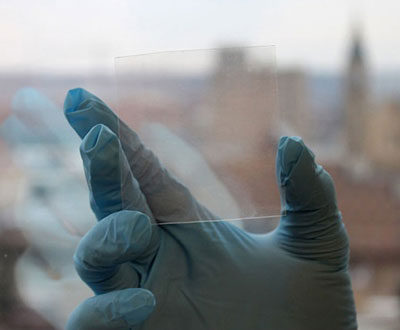 A transparent layer of electrodes on a polymer surface could be extraordinarily tough and flexible, providing for a shatterproof smartphone touchscreen
