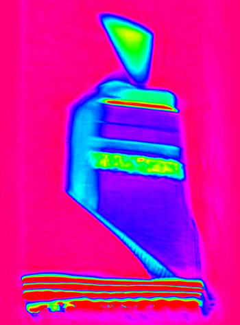 Ptychographic phase contrast projection of a polymer tandem solar cell stack