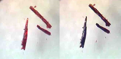 crystalline material changes color when absorbing or releasing oxygen