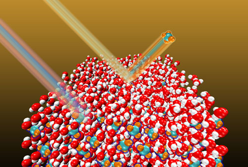 energetic gas phase molecules interacting with an ice surface