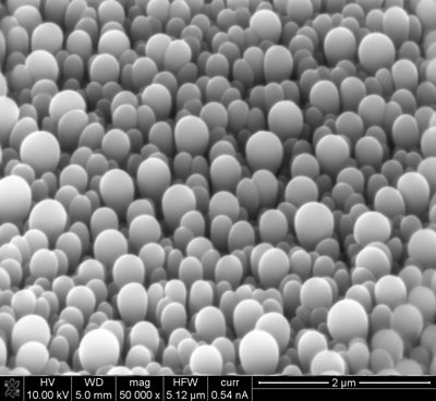 rounded nanocrystals with no facets