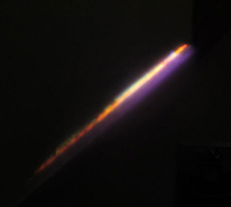Light Pulse Fired from a 10 TW Laser, Dispersing into Water Vapor