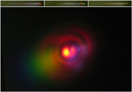 Cross-Section of Light Pulse Beam with Formed Plasma Filament