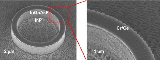 SEM of Microring Laser Cavity