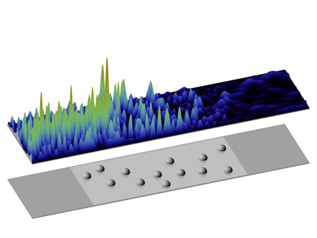 A wave enters an area with fewer scatterers