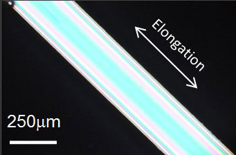 anisotropic glass undergoes heat treatment