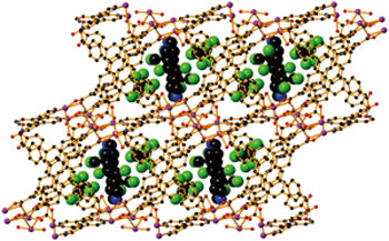 A three-dimensional metal–organic framework with interpenetrating bridging ligands and guest molecules