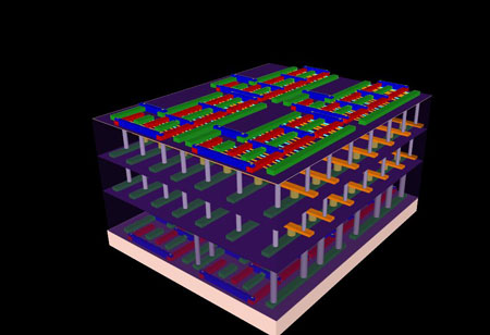 Schematic of New 4-Layer, High-Rise Chip