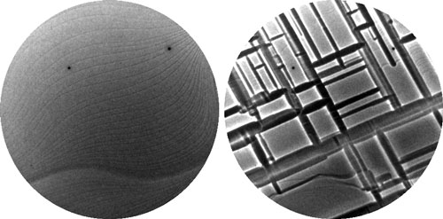 Low-energy electron microscopy images of the nickel-aluminum surface before and after oxidation