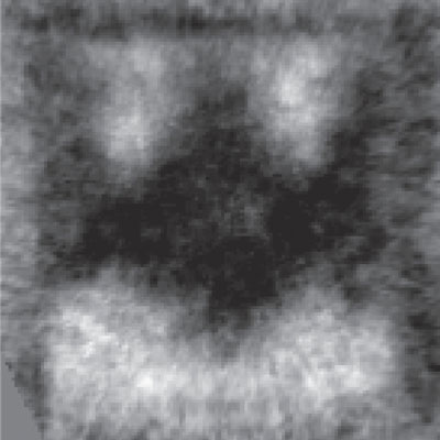 black-and-white magnetic substructure on a five-by-five micrometre square