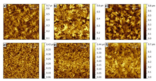 Perovskite films prepared with different conditions