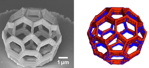 3D image of a buckyball structure