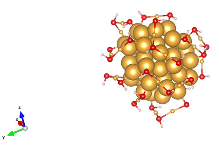 atomic arrangements of a gold nanocluster
