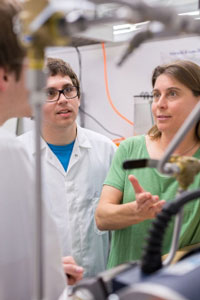 Professor Ashlie Martini and her students