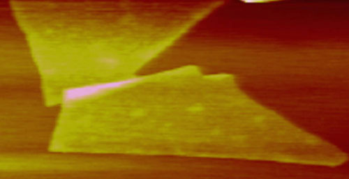 AFM-image of a field effect transistor made of black arsenic phosphorus