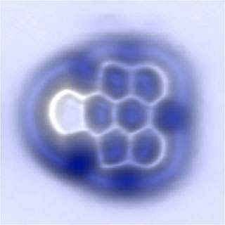 AFM image of an aryne molecule imaged with a CO tip