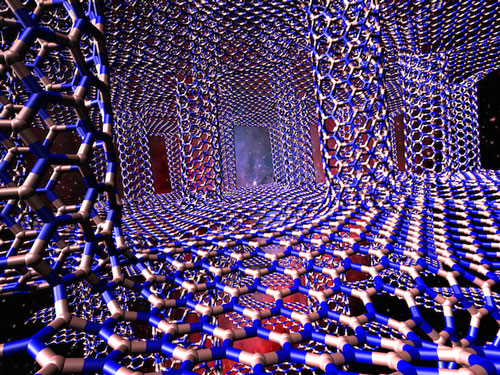 A 3-D structure of hexagonal boron nitride sheets and boron nitride nanotubes