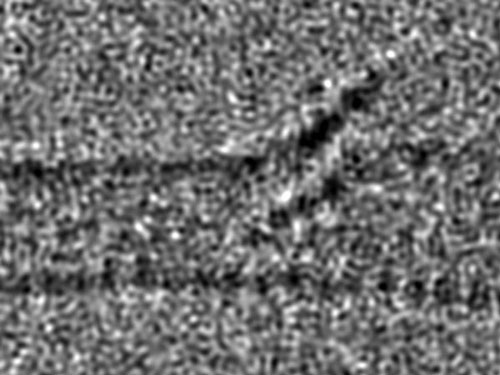 High-resolution transmission electron microscopy can be used to visualize a certain type of organic molecular interaction at the atomic level