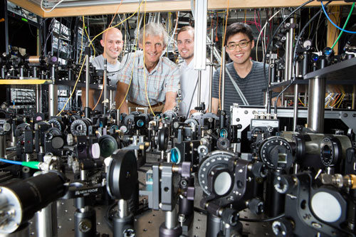 Colin Kenned, Professor Wolfgang Ketterle, grad student William Cody Burton, and grad student Woo Chang Chung