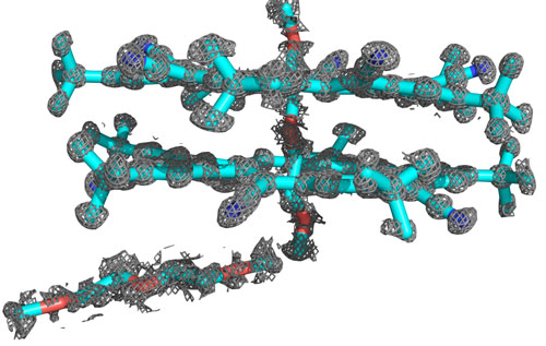 atomic structure of the abiological molecule cyanostar