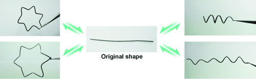 Smart supercapacitor fiber with shape memory